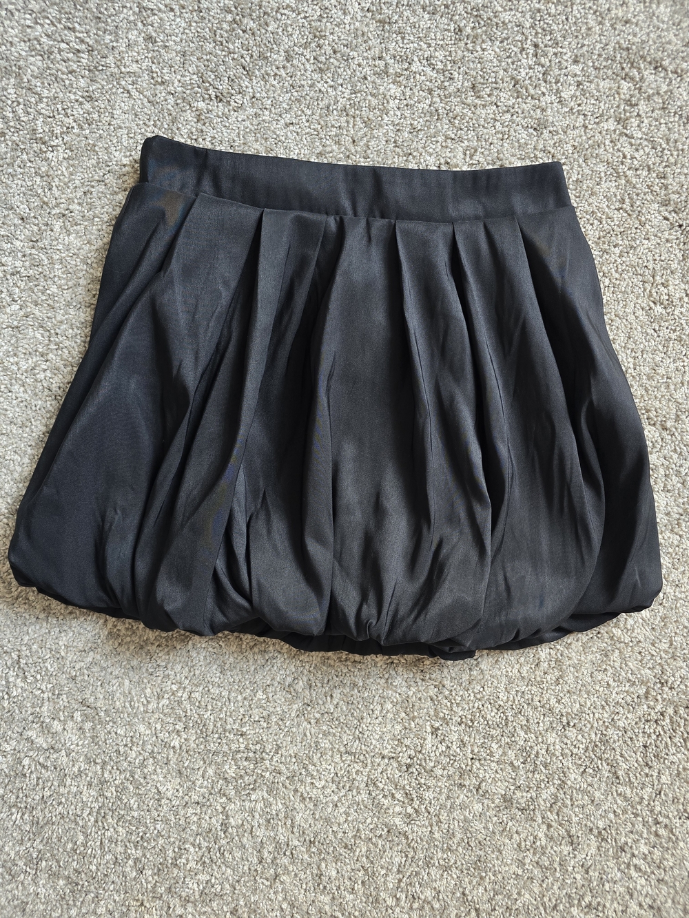 Black Bubble Hem Women's Skirt